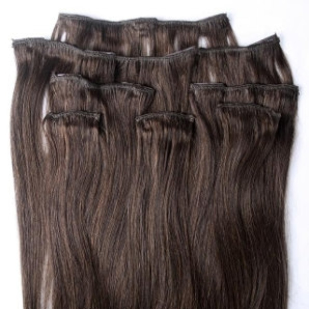 18" 100% Clip in Human Hair Extensions 7Pcs,14 clips #2 - Picture 2 of 2